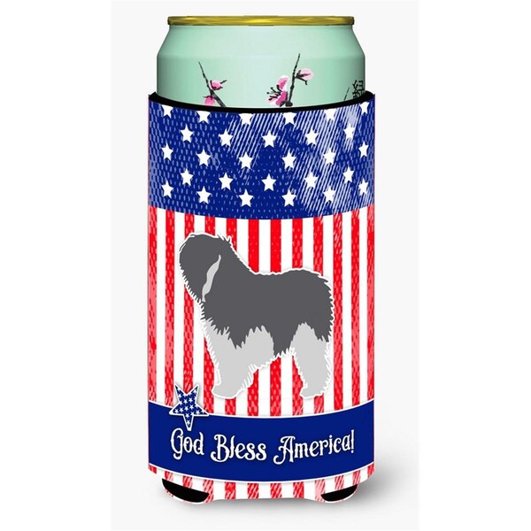 Carolines Treasures USA Patriotic Polish Lowland Sheepdog Dog Tall Boy Beverage Insulator Hugger - BB3332TBC