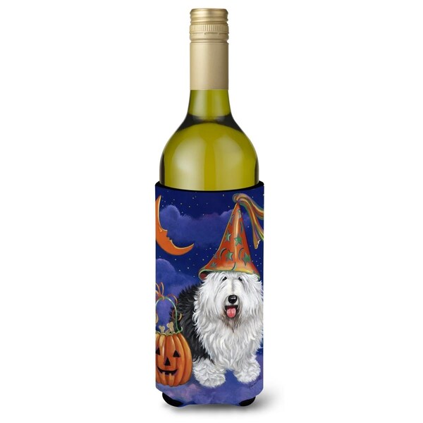 Carolines Treasures 24 oz Old English Sheepdog Halloween Wine Bottle Hugger - PPP3118LITERK
