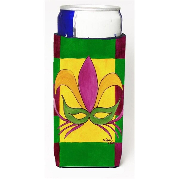 Carolines Treasures Mardi Gras Mask Michelob Ultra bottle sleeves For Slim Cans - 12 oz. - 8035MUK