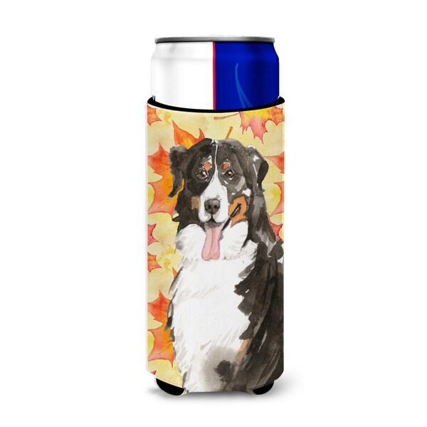 Carolines Treasures Fall Leaves Bernese Mountain Dog Michelob Ultra Hugger for Slim Cans - CK1852MUK