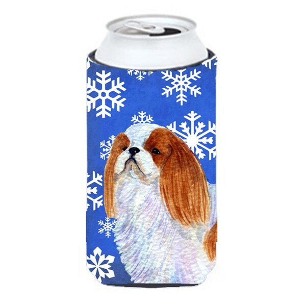Carolines Treasures English Toy Spaniel Winter Snowflakes Holiday Tall Boy bottle sleeve Hugger - 22 To 24 oz. - SS4645TBC