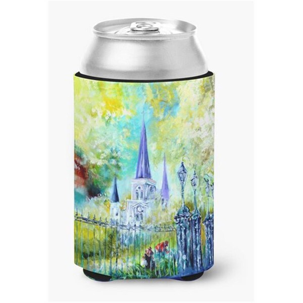 Carolines Treasures Across the Square St Louis Cathedral Can or Bottle Hugger - MW1183CC