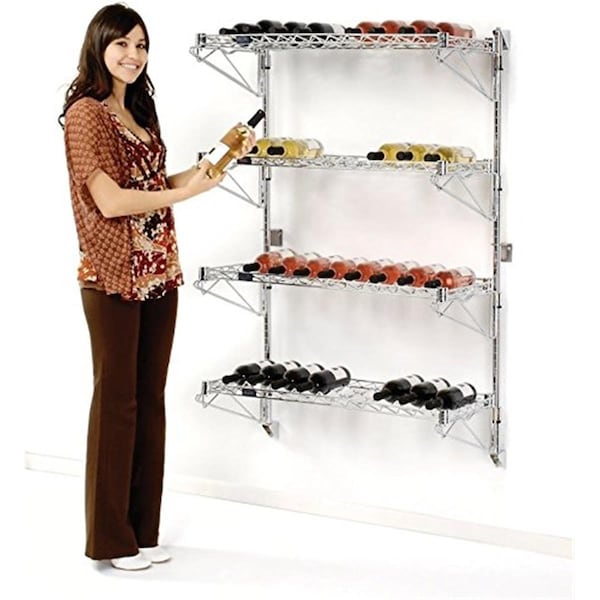 Nexel 13 Bottle Cradle Wine Shelf - 14 x 48 x 14 in. - WS4813C