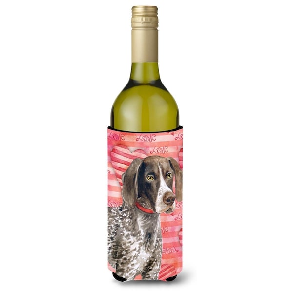 Carolines Treasures German Shorthaired Pointer Love Wine Bottle Beverge Insulator Hugger - BB9728LITERK