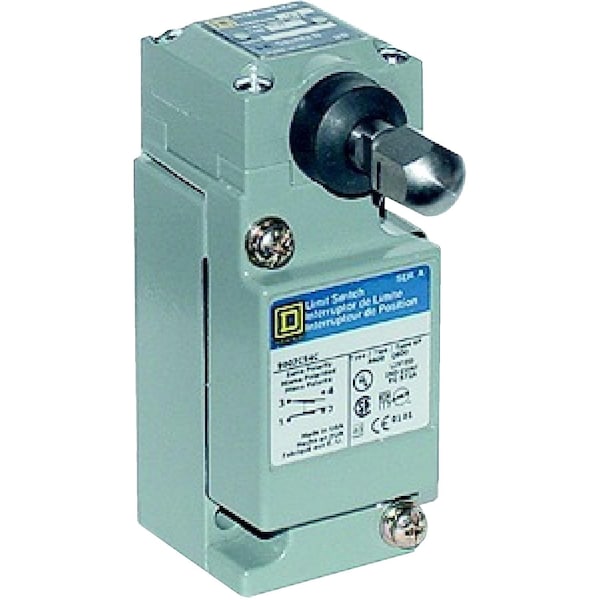 Interruptor de límite de servicio pesado Telemecanique Sensors, empuje ajustable, varilla, 1NC/1NO, 10A @ 600V CA, Ubicación del actuador: Lateral - 9007C54GD