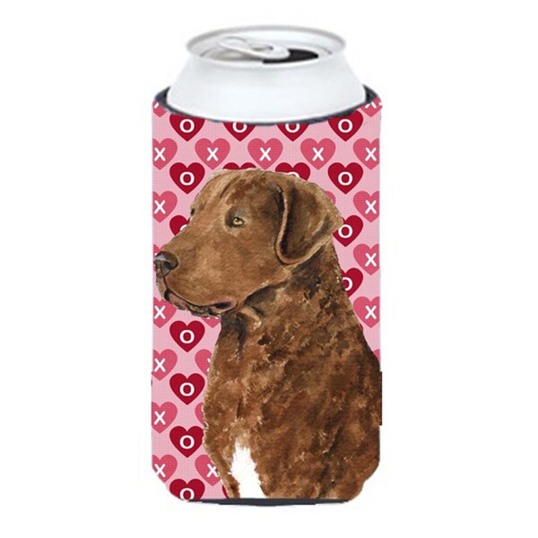 Carolines Treasures Chesapeake Bay Retriever Hearts Love Valentines Day Tall Boy bottle sleeve Hugger - SS4531TBC