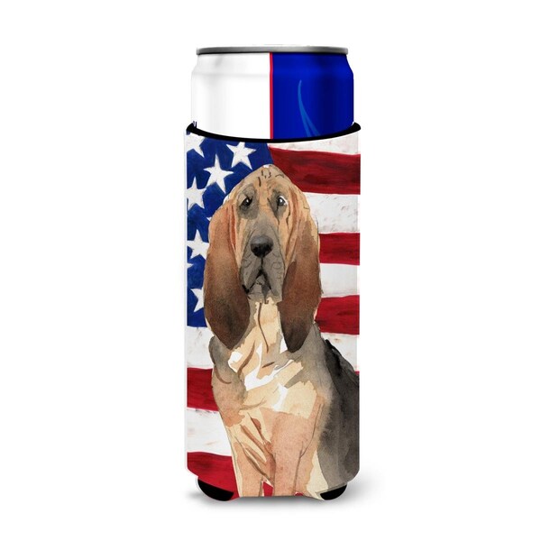Carolines Treasures Patriotic USA Bloodhound Michelob Ultra Hugger for Slim Cans - CK1739MUK