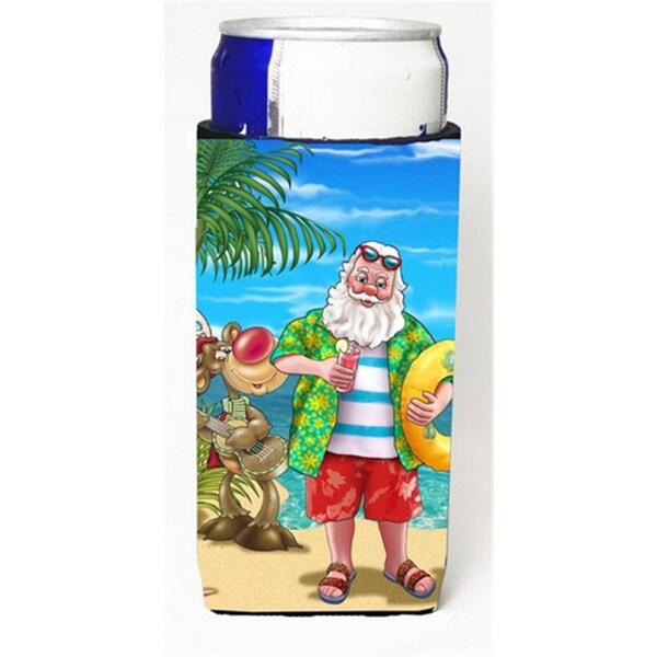 Carolines Treasures Beach Christmas Santa Claus Swimming Michelob Ultra Can coolers for Slim Cans - APH5150MUK