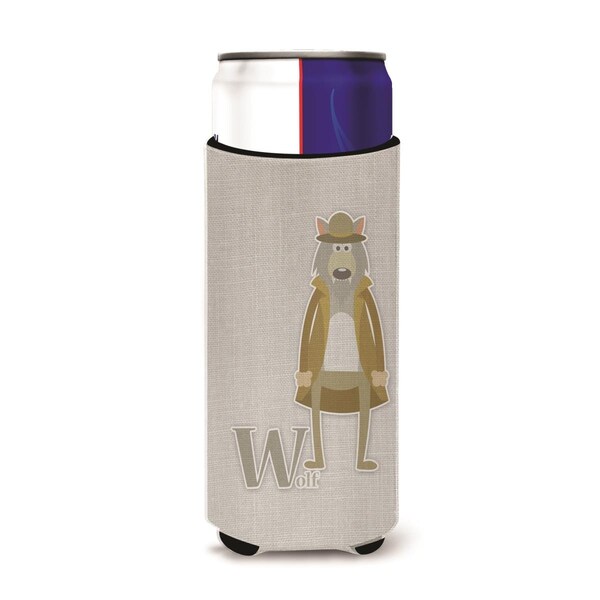 Carolines Treasures Alphabet W for Wolf Michelob Ultra Hugger for Slim Cans - BB5748MUK