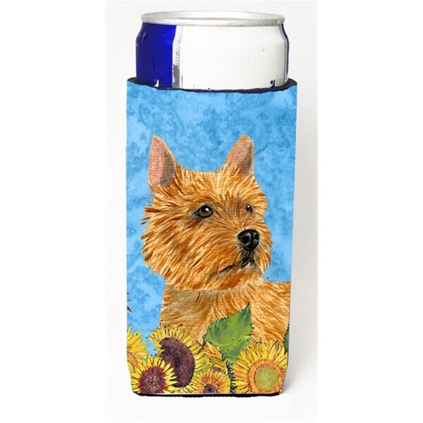 Carolines Treasures Norwich Terrier In Summer Flowers Michelob Ultra bottle sleeves For Slim Cans - 12 oz. - SS4132MUK