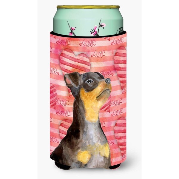 Carolines Treasures Miniature Pinscher No. 2 Love Tall Boy Beverage Insulator Hugger - BB9811TBC