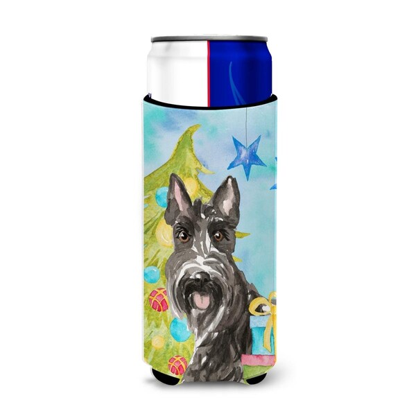 Carolines Treasures Christmas Tree Scottish Terrier Michelob Ultra Hugger for Slim Cans - CK1865MUK