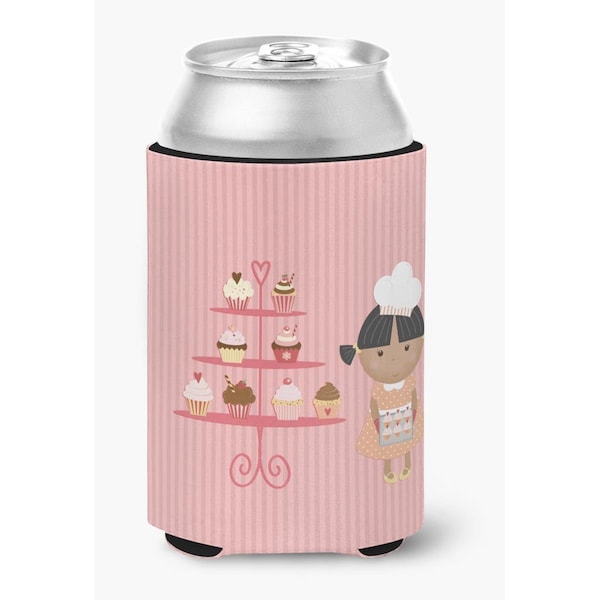 Carolines Treasures Cupcake Baker African American Pink Can or Bottle Hugger - BB7257CC