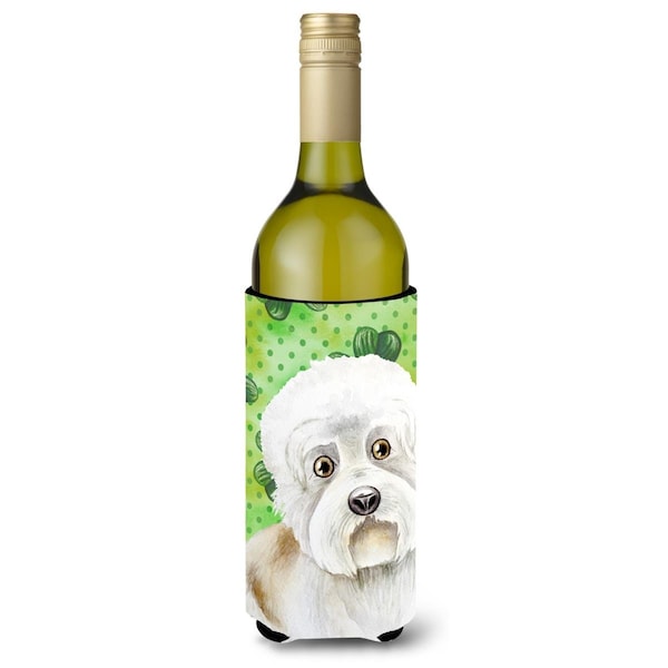 Carolines Treasures Dandie Dinmont Shamrocks Wine Bottle Beverge Insulator Hugger - CK1400LITERK
