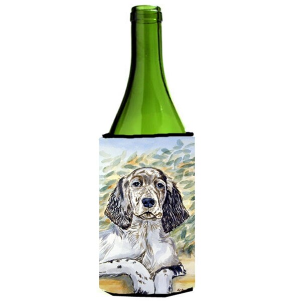 Carolines Treasures English Setter Patience Wine bottle sleeve Hugger 24 oz. - 7065LITERK