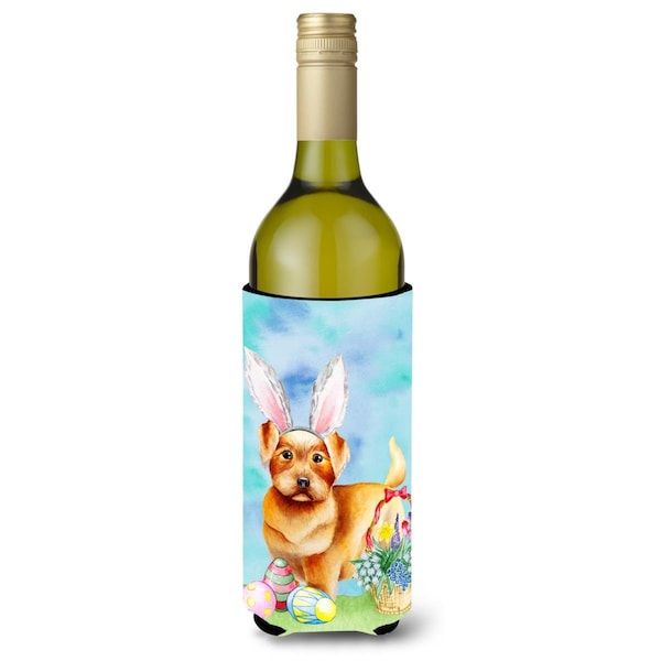 Carolines Treasures Norfolk Terrier Easter Bunny Wine Bottle Beverge Insulator Hugger - CK1376LITERK