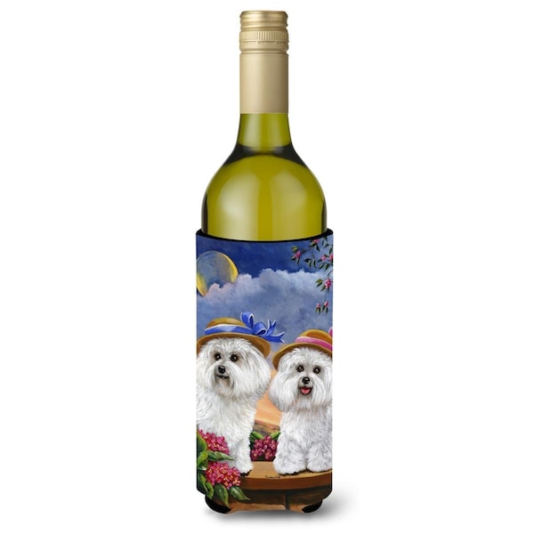 Carolines Treasures 24 oz Bichon Frise Soulmates Wine Bottle Hugger - PPP3026LITERK