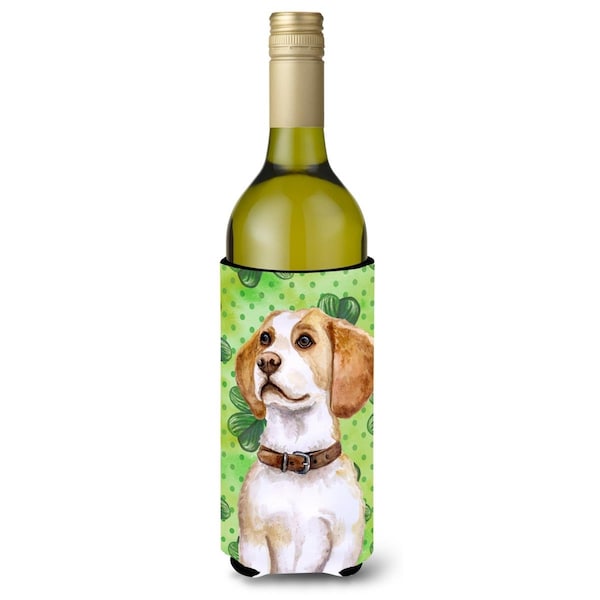 Carolines Treasures Beagle St. Patricks Wine Bottle Beverge Insulator Hugger - BB9860LITERK