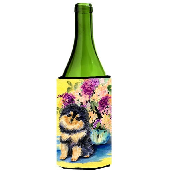 Carolines Treasures Pomeranian Wine bottle sleeve Hugger - 24 oz. - SS8290LITERK