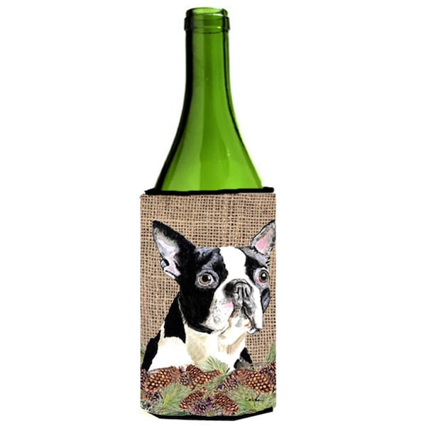 Carolines Treasures Boston Terrier Wine bottle sleeve Hugger - 24 oz. - SC9051LITERK
