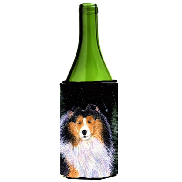 Carolines Treasures Starry Night Collie Wine bottle sleeve Hugger - 24 oz. - SS8491LITERK