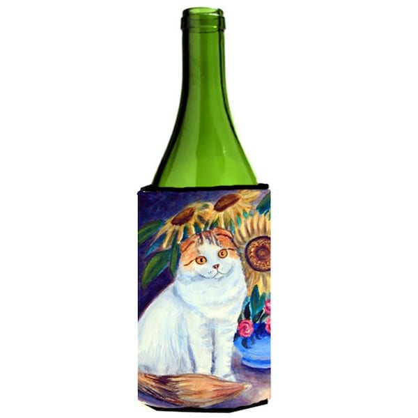 Carolines Treasures Cat Wine bottle sleeve Hugger - 24 oz. - 7153LITERK