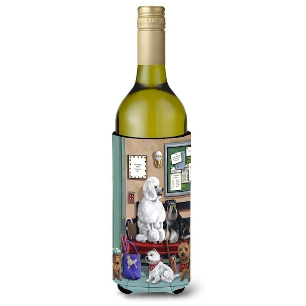 Carolines Treasures 24 oz Dogs Vet Visit Wine Bottle Hugger - PPP3196LITERK