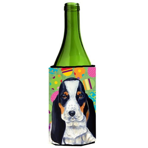 Carolines Treasures Basset Hound Easter Eggtravaganza Wine Bottle  Hugger - 24 oz. - LH9419LITERK
