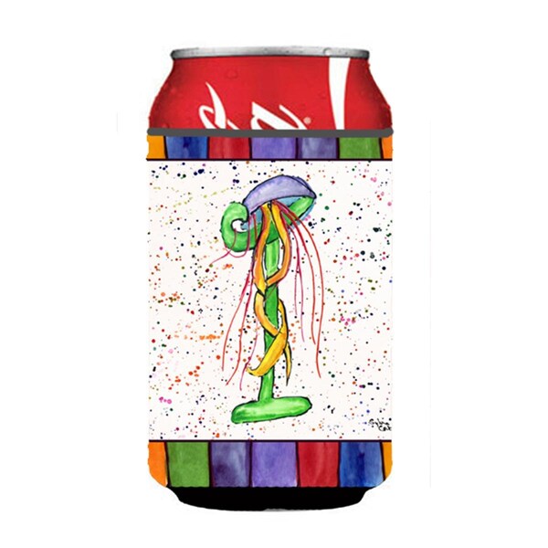 Carolines Treasures Letter I With Jellyfish Can Or Bottle  Hugger - 8432-ICC