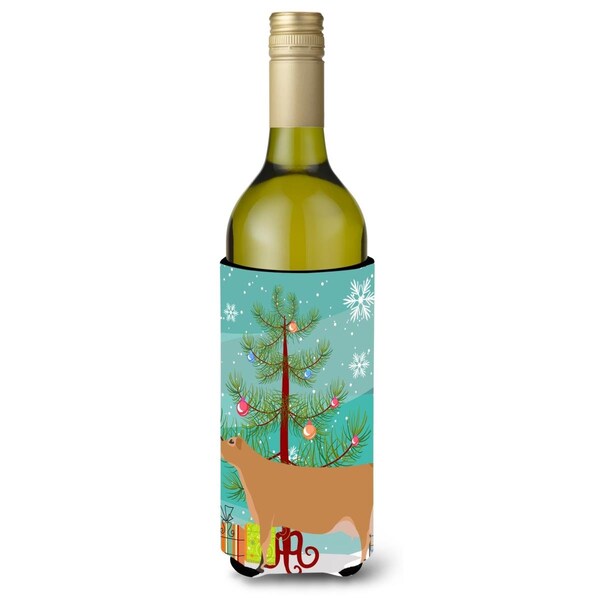 Carolines Treasures Jersey Cow Christmas Wine Bottle Beverge Insulator Hugger - BB9196LITERK