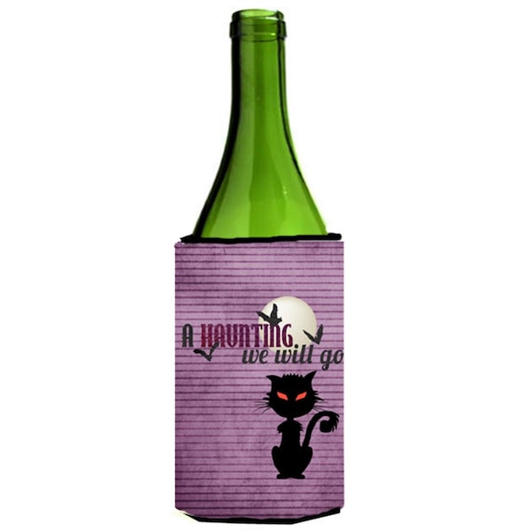 Carolines Treasures A Haunting We Will Go Halloween Wine bottle sleeve Hugger - 24 oz. - SB3015LITERK