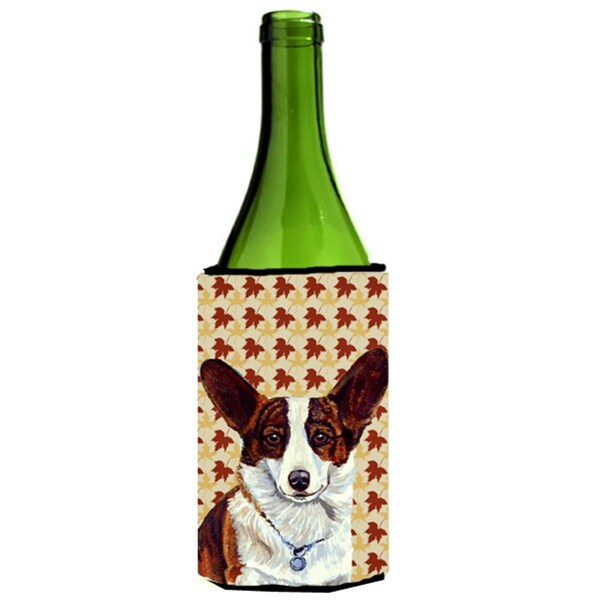 Carolines Treasures Corgi Fall Leaves Portrait Wine Bottle  Hugger - 24 oz. - LH9108LITERK