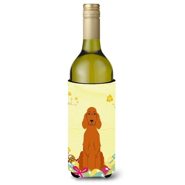 Carolines Treasures Easter Eggs Irish Setter Wine Bottle Beverge Insulator Hugger - BB6064LITERK
