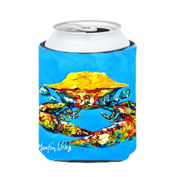 Carolines Treasures Crab Baby Blue Can Or Bottle  Hugger - MW1003CC