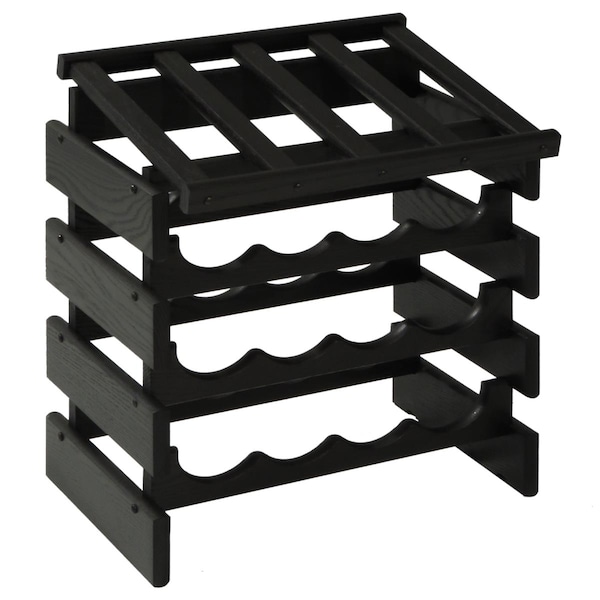 Razoredge 16 Bottle Dakota Wine Rack with Display Top - Black - RA3262374