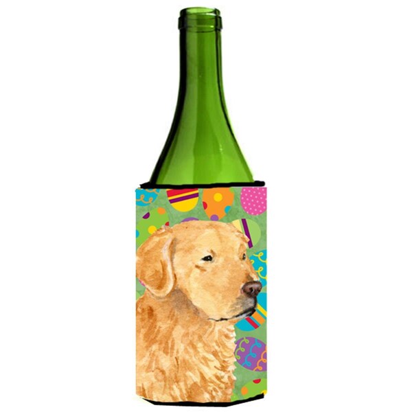 Carolines Treasures Golden Retriever Easter Eggtravaganza Wine bottle sleeve Hugger - SS4821LITERK