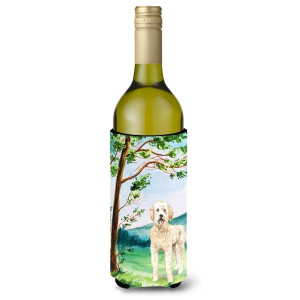 Carolines Treasures Under the Tree Goldendoodle Wine Bottle Beverage Insulator Hugger - CK2573LITERK