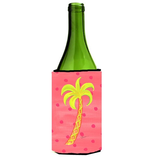 Carolines Treasures Palm Tree Wine bottle sleeve Hugger - LD6142LITERK