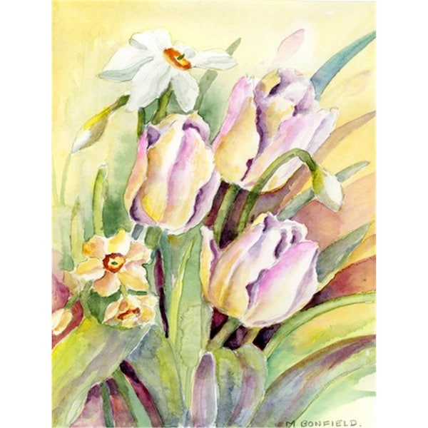 Carolines Treasures Tulips & Narcisuss Wine Bottle Can cooler Hugger - BMBO0425LITERK