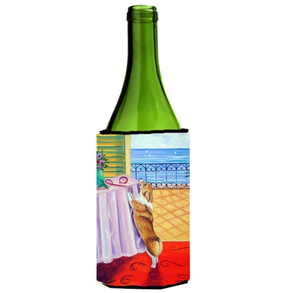 Carolines Treasures Corgi Wine bottle sleeve Hugger - 24 Oz. - 7285LITERK