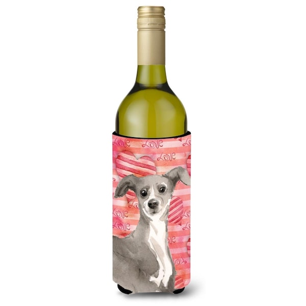 Carolines Treasures Italian Greyhound Love Wine Bottle Beverge Insulator Hugger - BB9492LITERK