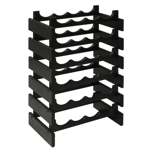 Wooden Mallet 24 Bottle Dakota Wine Rack, Black - WR46BK