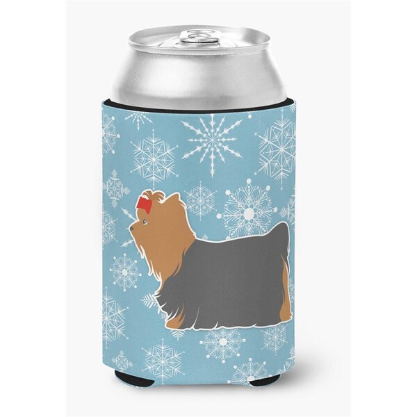 Carolines Treasures Winter Snowflake Yorkshire Terrier Yorkie Can or Bottle Hugger - BB3534CC