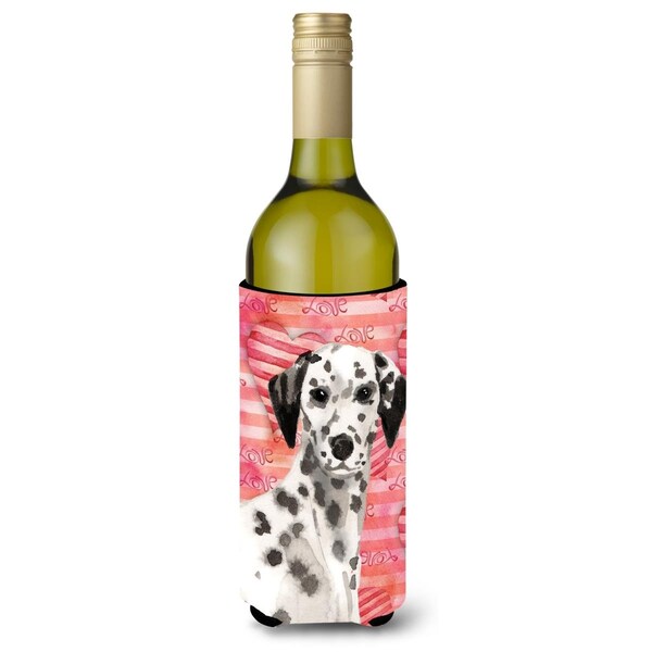 Carolines Treasures Dalmatian Love Wine Bottle Beverge Insulator Hugger - BB9485LITERK
