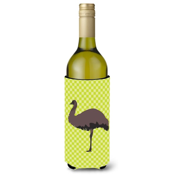 Carolines Treasures Emu Green Wine Bottle Beverge Insulator Hugger - BB7748LITERK