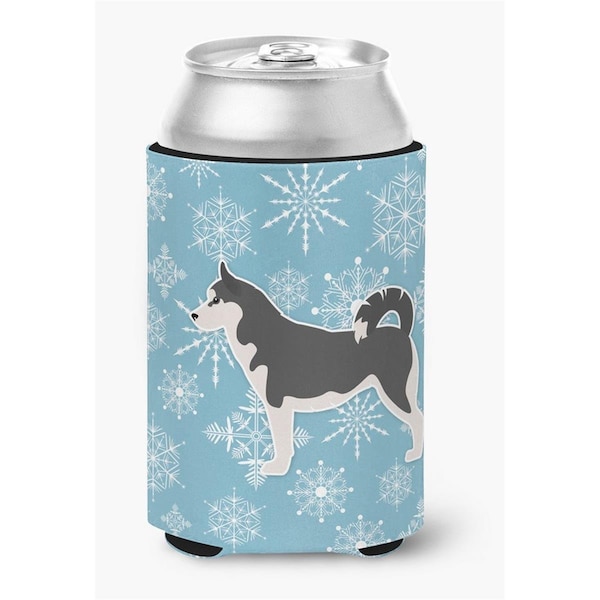 Carolines Treasures Winter Snowflake Siberian Husky Can or Bottle Hugger - BB3580CC