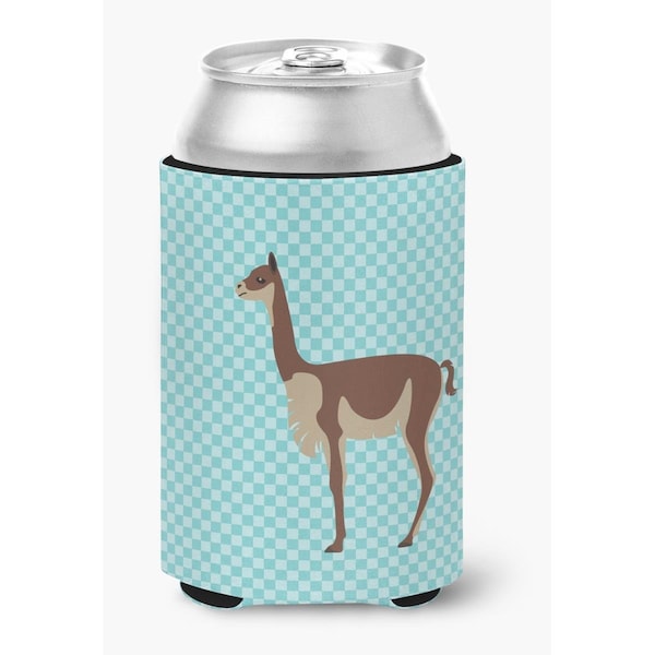 Carolines Treasures Vicugna or Vicuna Blue Check Can or Bottle Hugger - BB8091CC