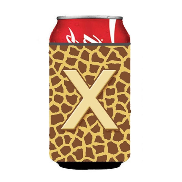 Carolines Treasures Letter X Initial Monogram - Giraffe Can Or Bottle  Hugger - CJ1025-XCC