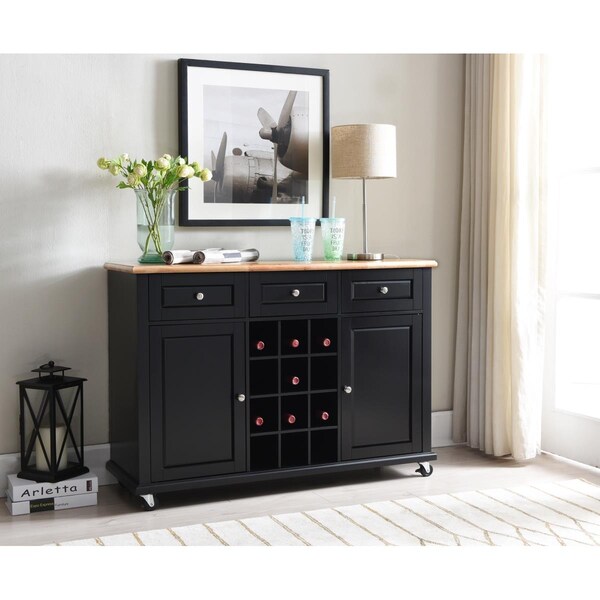 Repartir Wood Wine Rack - Black & Natural - RE3538074