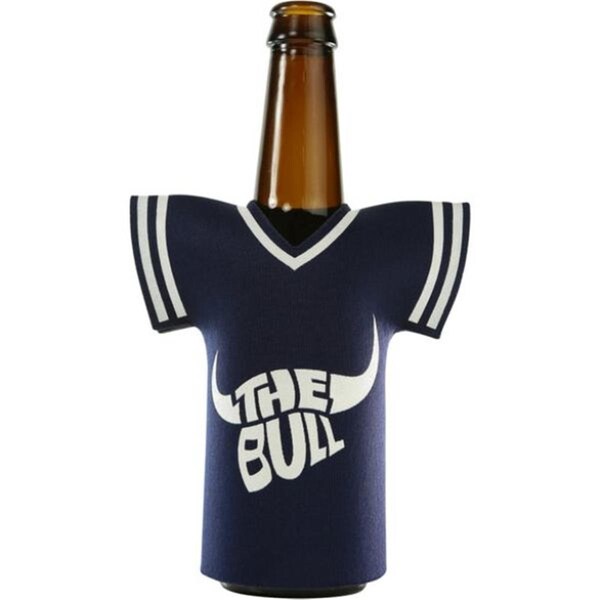 Logo Chair Plain Navy Jersey Bottle Coozie - 001-791-NVY